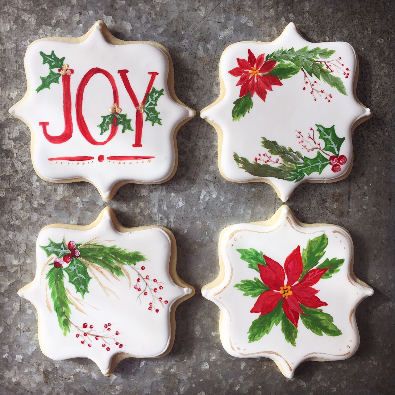 Hand painted Christmas cookies